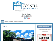 Tablet Screenshot of cornellgaragedoors.com